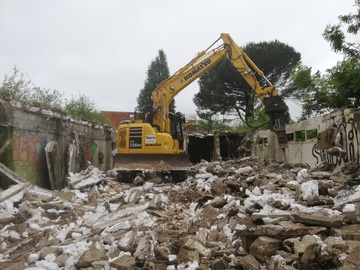 Démolition d'une maison à Ruch 